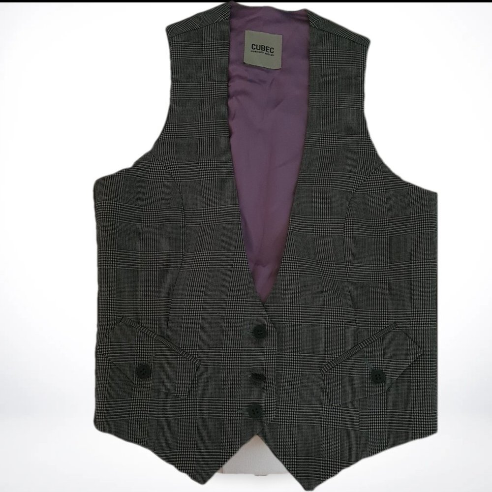 Cubec Suit Vest Grey Size 10 - Picture 3 of 3
